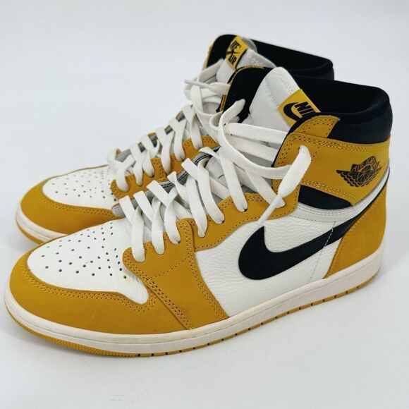 Nike Air Jordan 1 Retro High OG Yellow Ochre DZ5485-701 Size 11 EUC - Picture 3 of 10